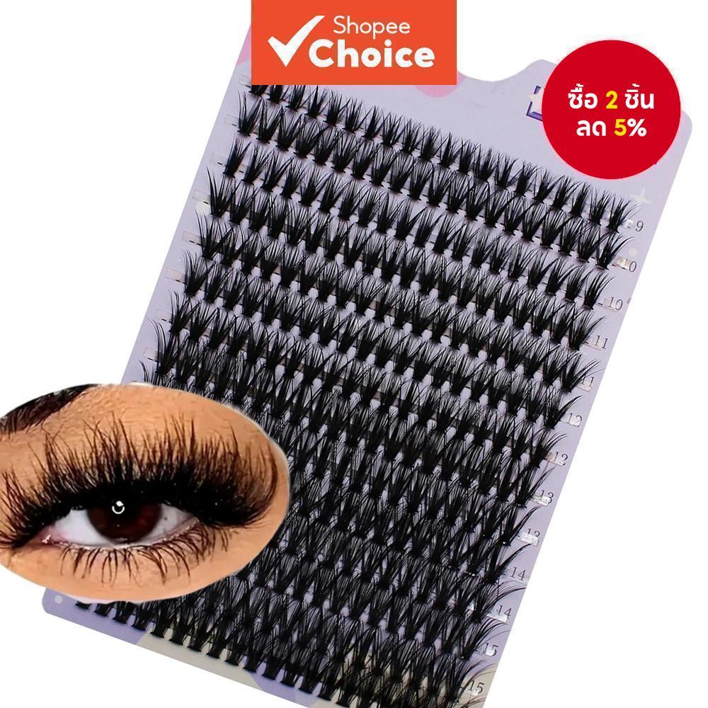 Professional Lash Clusters 266 ชิ้น– 40D & 80D ปริมาณ D-Curl DIY Extensions, ผสม 9-16 มิลลิเมตรหลายความยาวชุดขนตาสําหรับไม่มีรอยต่อ Gratin