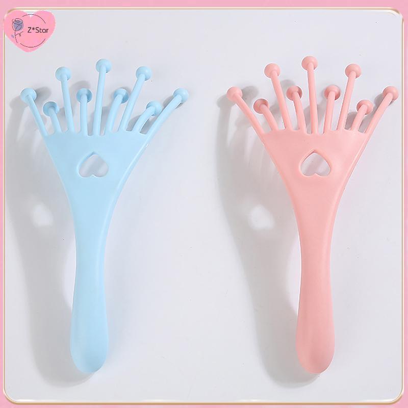 Z * Star Head Massager Scalp Neb Roller Five Finger 9 Claws Steel Ball Hand Held Relax Spa Hair Care