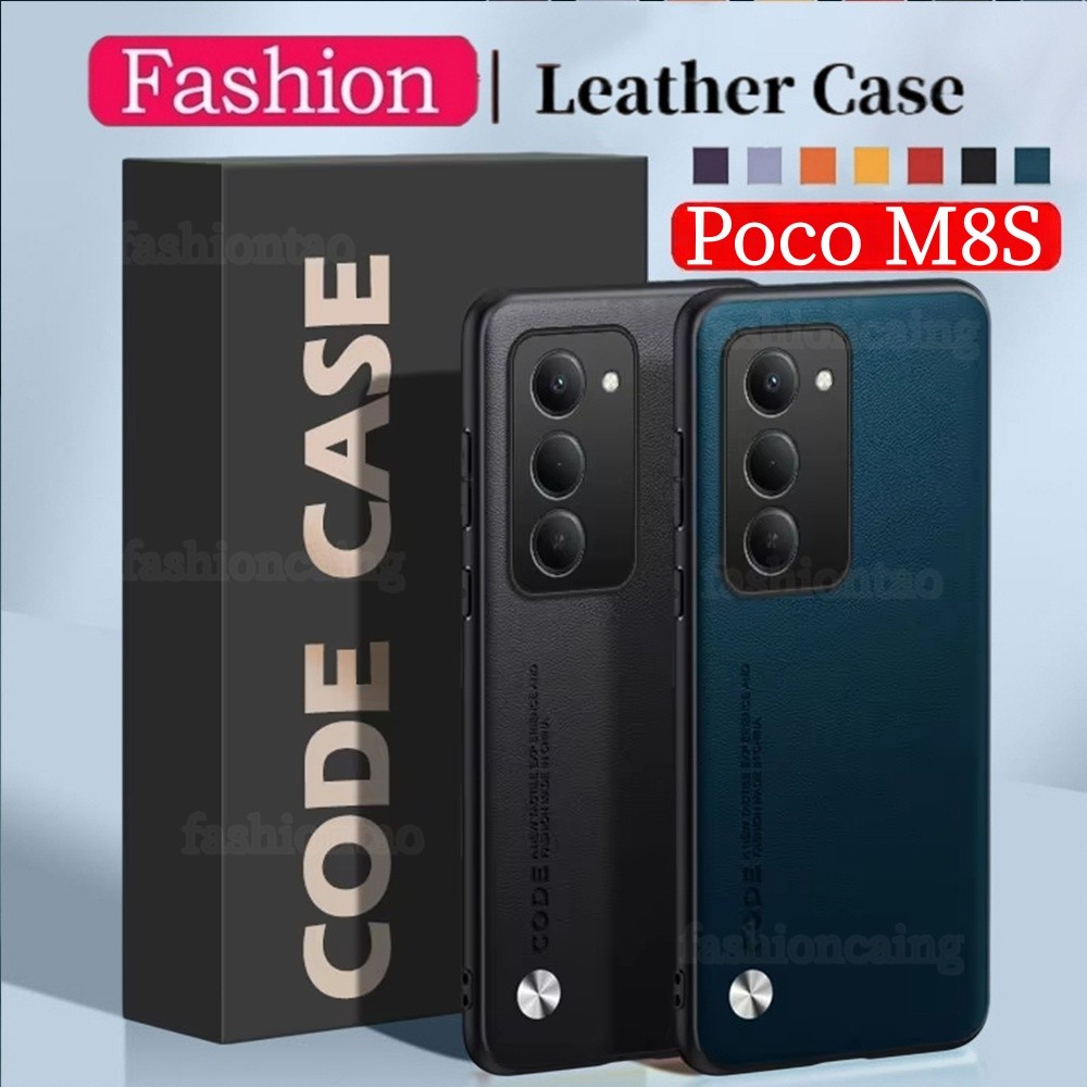 สําหรับ Xiaomi Poco M8 M 8 S M8s M8Pro M8 S Pro PocoM8s PocoM8Pro 5G 2026 สีทึบหนังเคสโทรศัพท์กันกระ