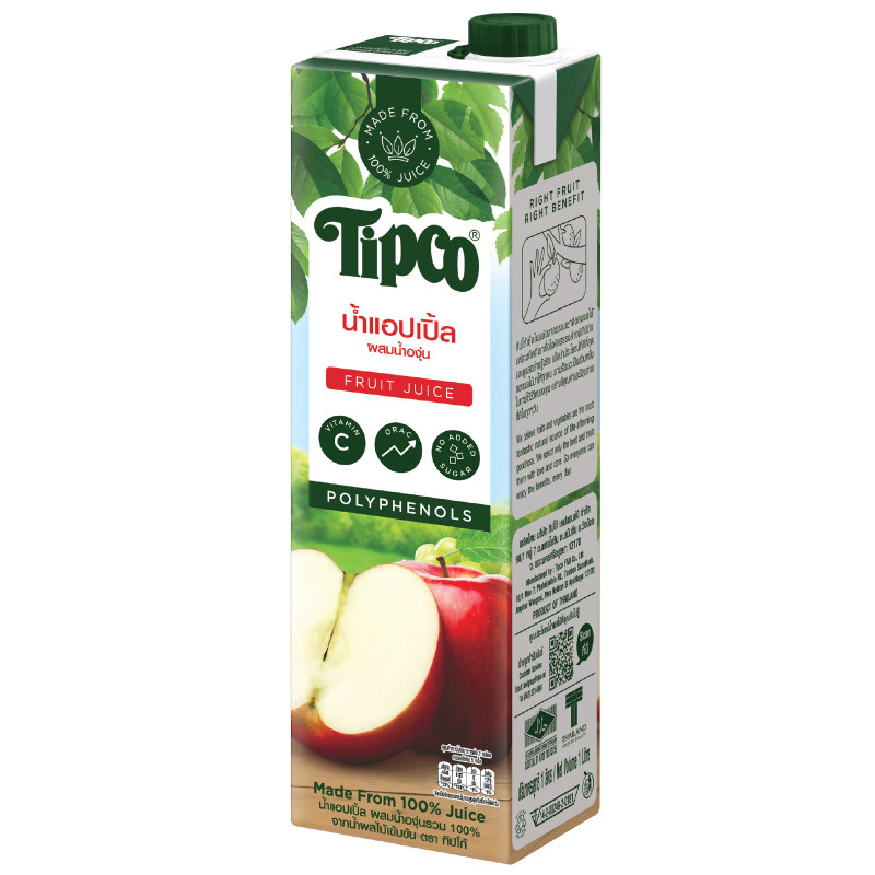 ทิปโก้น้ำแอปเปิ้ล 1ลิตร Tipco Apple Juice 1ltr. [หมายเลขบาร์โค้ด 8851013798499 ]