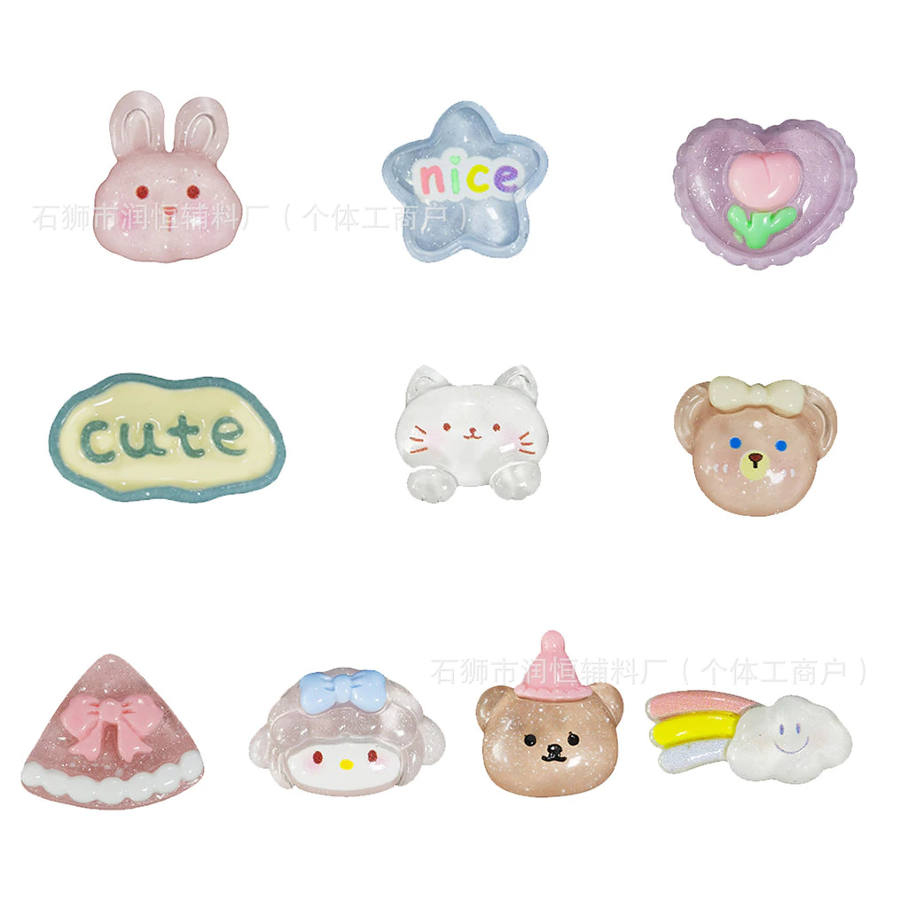 อุปกรณ์เสริมตกแต่งรองเท้าเรซิ่น ลายการ์ตูน หัวเข็มขัดรองเท้า
