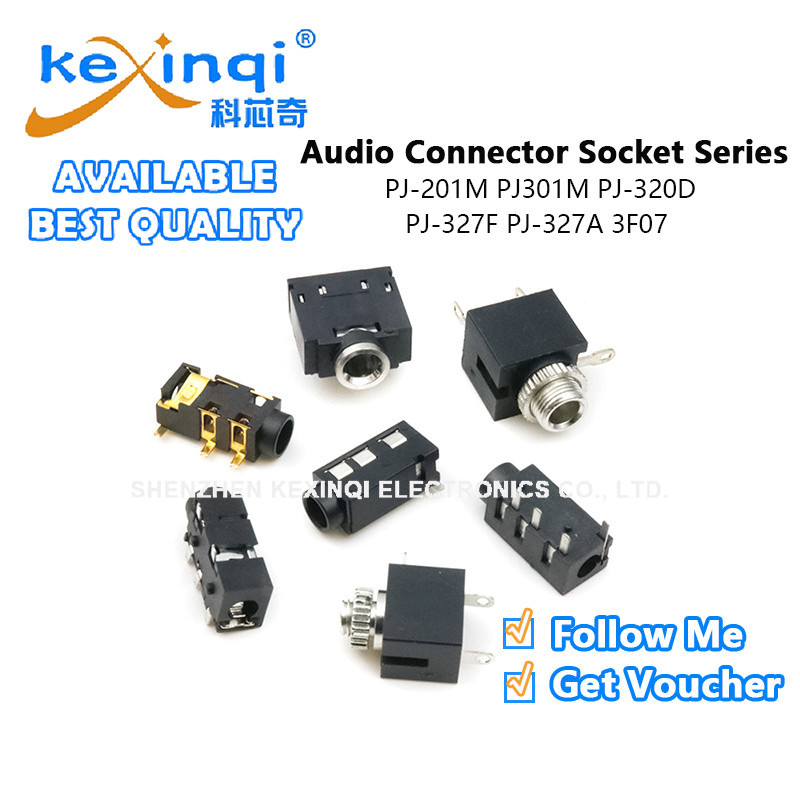 (1-5 ชิ้น) PJ-201M PJ301M PJ-320D PJ-327A 3F07 ตัวเชื่อมต่อเสียงซ็อกเก็ต Series 3.5 มม.DIP หูฟังแจ็ค