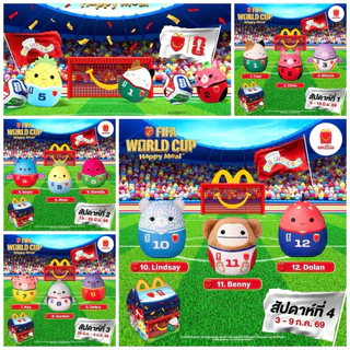 12 แบบ McDonald’s สะสม Squishmallows แมคโดนัลด์ แฮปปี้มีล FIFA World Cup Happymeal