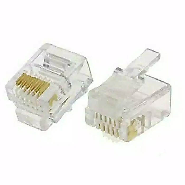 ขั้วต่อสายโทรศัพท์ RJ 11 6pin RJ11 6 พินขั้วต่อแจ็คโทรศัพท์