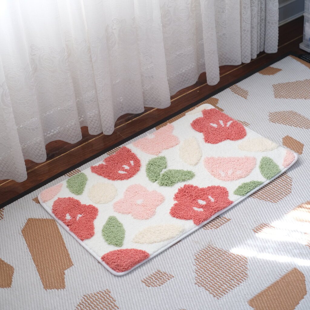 Omocha | พรมห้องน้ำ 50x80 cm ขนนุ่ม กันลื่น ซับน้ำ แห้งเร็ว Bathroom Mat ผืนใหญ่