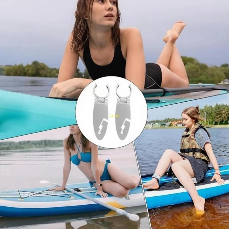 2Pcs Paddle Board Fin Fastens Clip Double Padel Board Holder for Water Sports