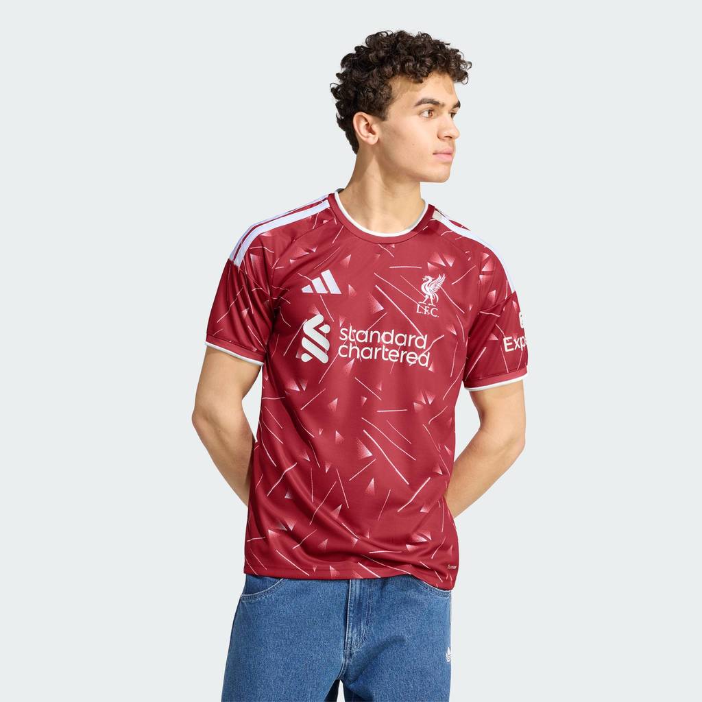 adidas ฟุตบอล LFC H JSY ผู้ชาย สีแดงเบอร์กันดี KA6852