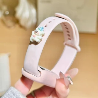 สายนาฬิกาแบบสปอร์ตสําหรับ Xiaomi Mi Band 10 9 8 NFC สายคล้องคอสร้อยข้อมือซิลิโคนกันน้ําอุปกรณ์เสริม