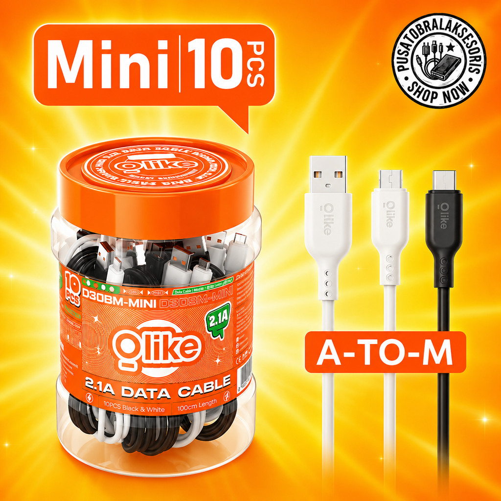 [POA] OLIKE NEW D306 Mini 1 Jar บรรจุ 10 ชิ้น (D306M / D306C / D306CL) Fast Charging 1M ความยาว