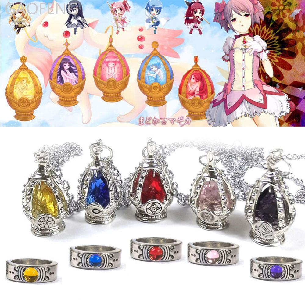 GAOFENG Magic Girl สร้อยคอวงกลมขนาดเล็ก Soul สร้อยคอแหวนชุดเครื่องประดับจี้ Soul Spirit Core สร้อยคอ