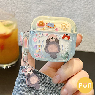 การ์ตูน Otter IMD หูฟังสําหรับ Airpods 1 2 Airpod Pro Pro2 Pro3 Air Pods 3 4 พร้อมจี้ Anti-loss หูฟังฝาครอบป้องกัน