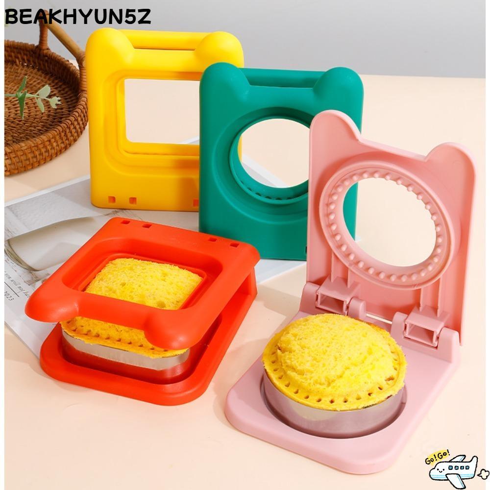 BEAKHYUN5Z แม่พิมพ์ตัดแซนวิช DIY สแตนเลส ตกแต่งขนมปัง กล่องอาหารกลางวัน เครื่องมืออบ