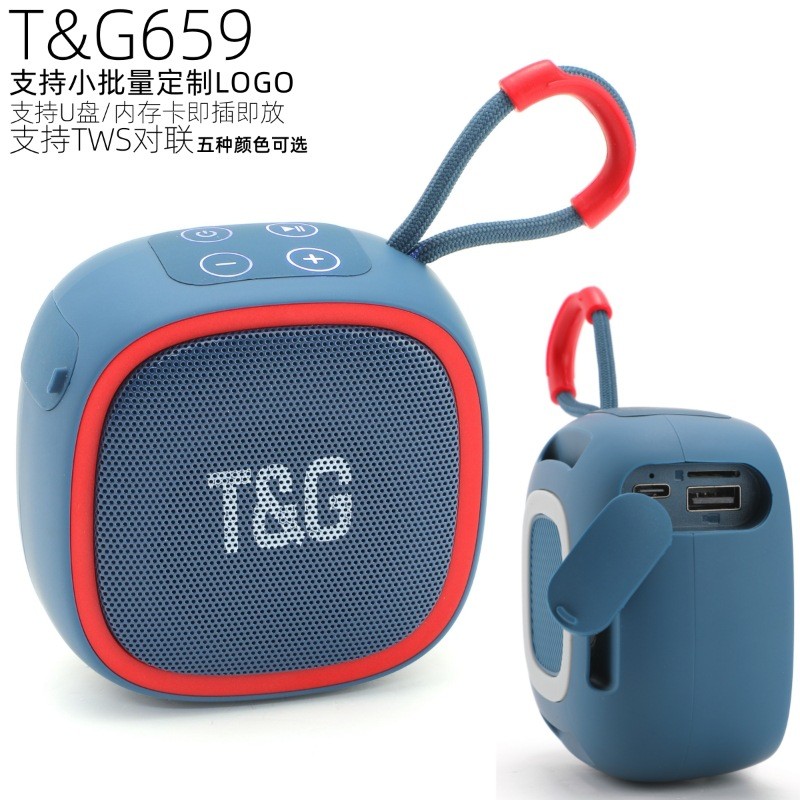 ลำโพงบลูทูธ  TG659 ขนาดเล็กมินิ พกพา การชาร์จผ่าน USB TF Card สามารถจับคู่แบบไร้สายผ่านบลูทูธได้