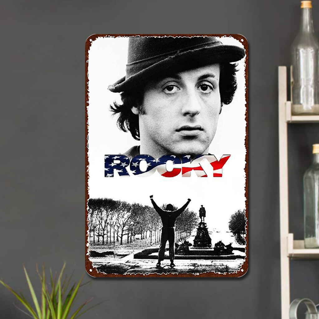 Rocky Vintage โลหะป้ายดีบุกตกแต่งป้ายดีบุก Art Plaque โปสเตอร์สําหรับ Home Kitchen Bar Club ตกแต่ง 1