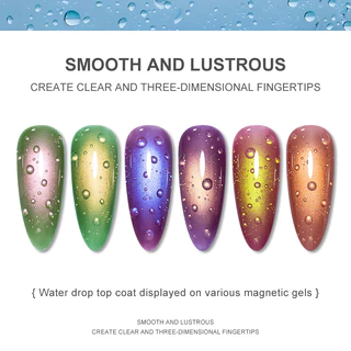 MEET ACROSS 7ml Water Drop Top Coatเจลเล็บClear 3Dหยดน้ําฤดูใบไม้ผลิฤดูร้อนออกแบบเล็บเจลเคลือบเงา