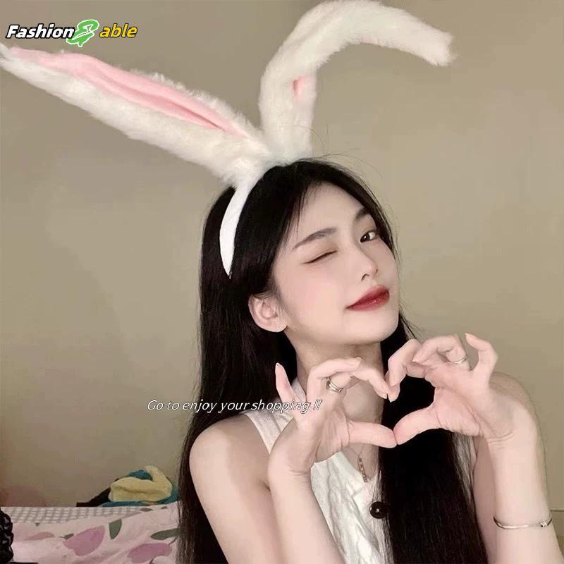 Fashion.shop03 1 ชิ้นคริสต์มาสกระต่ายหูยาวสําหรับผู้หญิง: คอสเพลย์กระต่ายสาวน่ารักและตลกอุปกรณ์เสริม