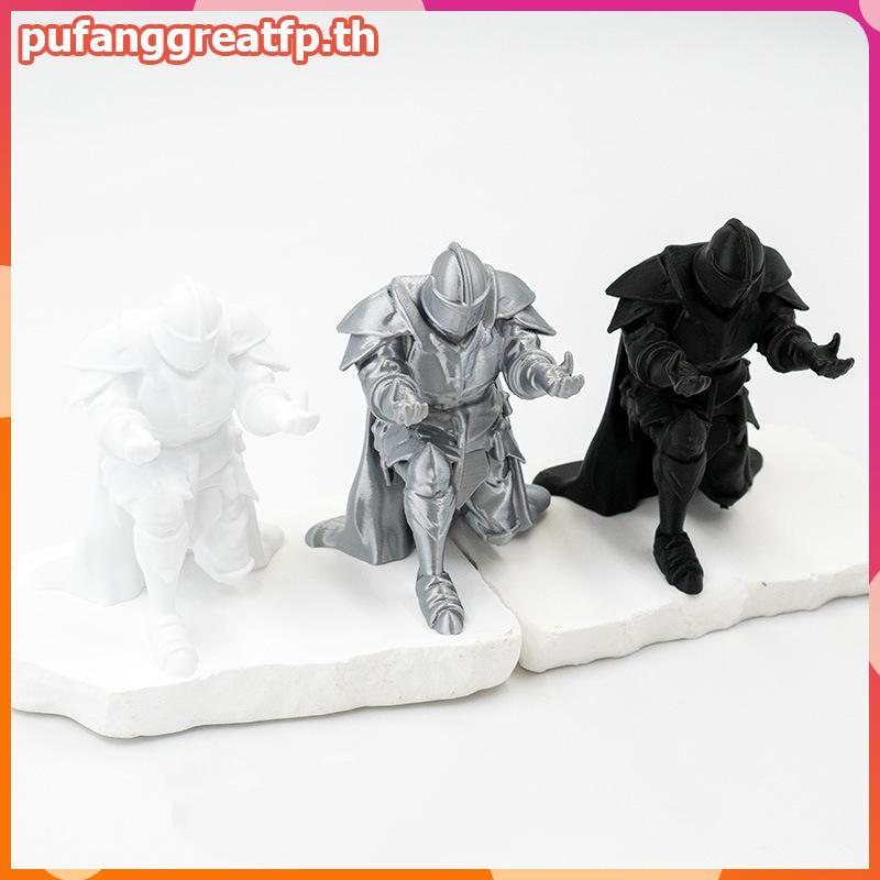 PUCEFP ยุคกลางอัศวินผู้ถือปากกาตกแต่งโต๊ะขาตั้ง Creative สไตล์เรซิ่น Organizer สําหรับ Office Home Teacher ของขวัญ