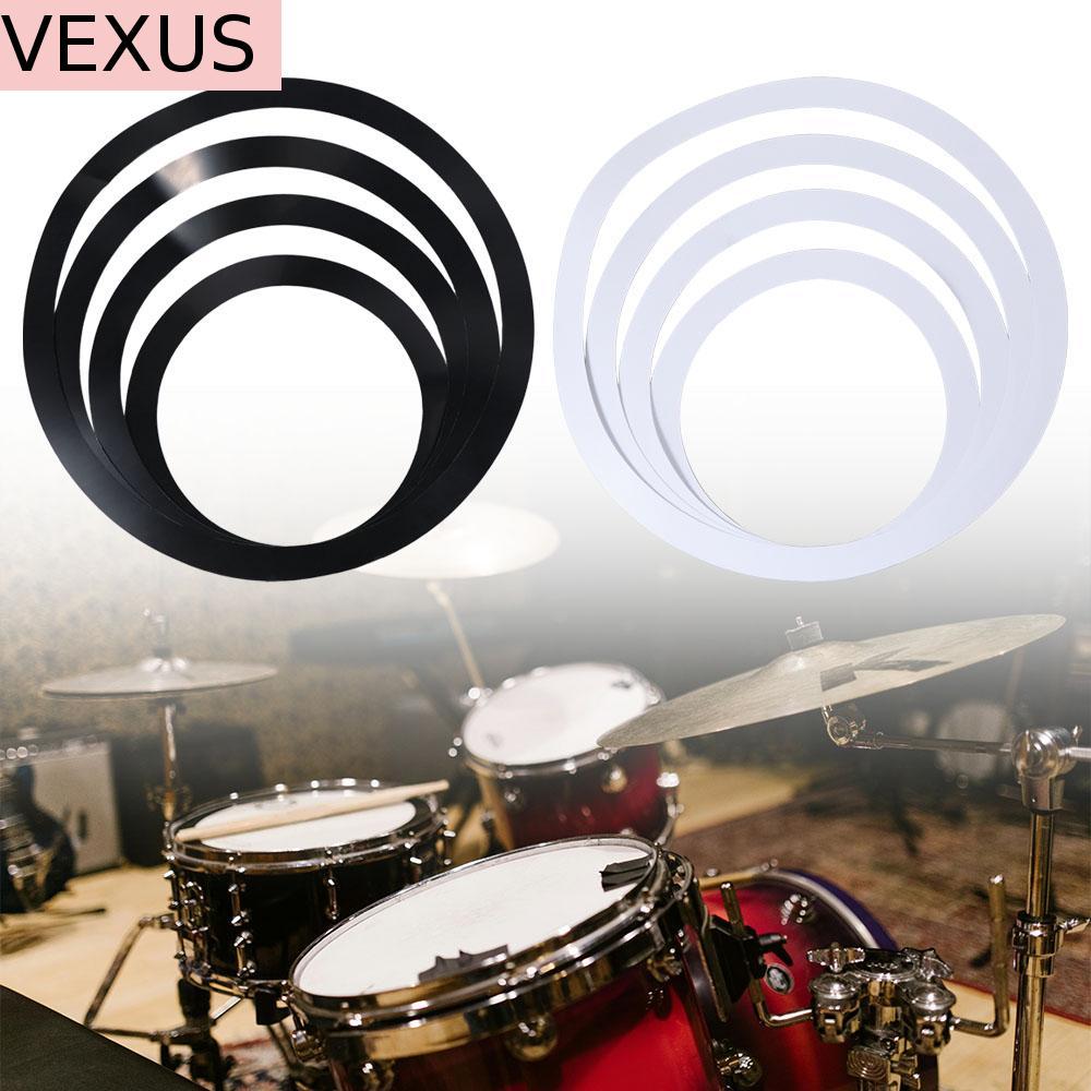 VEXUS กลอง Mute แหวน, ทรงกลม Home Delicate Drum Practice Pad, บ่วงกลอง Dampeners หยุดเสียงที่มีประโยชน์ Off Muffler แหวนกลองอุปกรณ์กระทบ