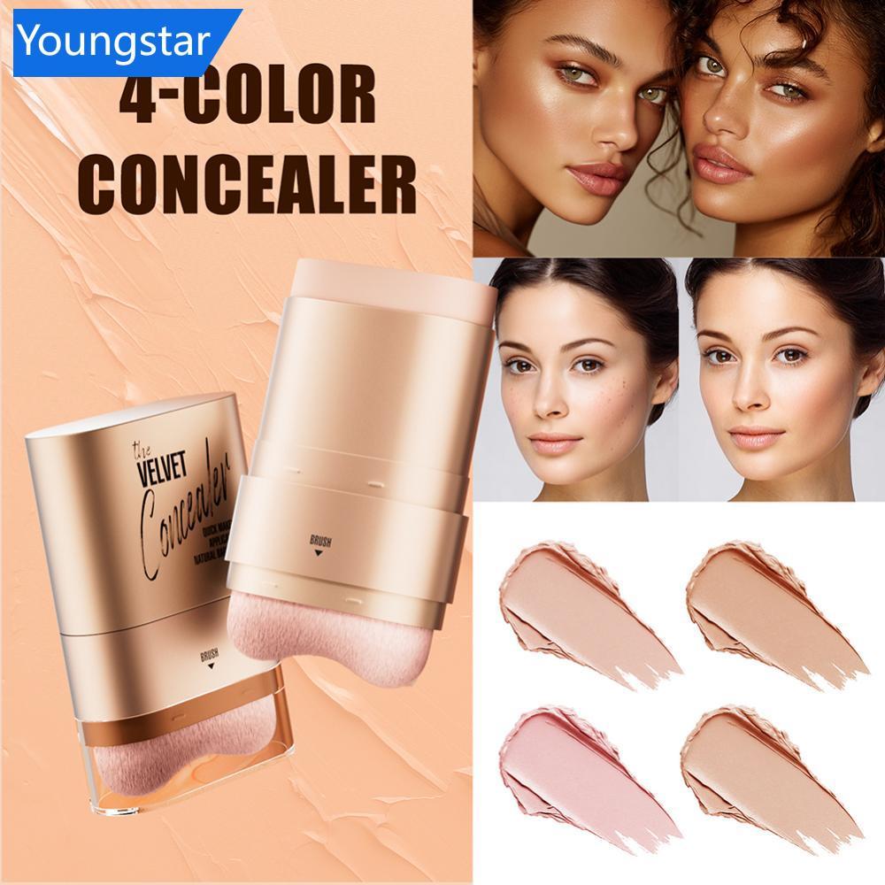 FYY 2-in-1 คอนซีลเลอร์ Foundation Stick ครอบคลุม Dark Circles กันน้ํา Sweat-Resistant Facial แต่งหน้
