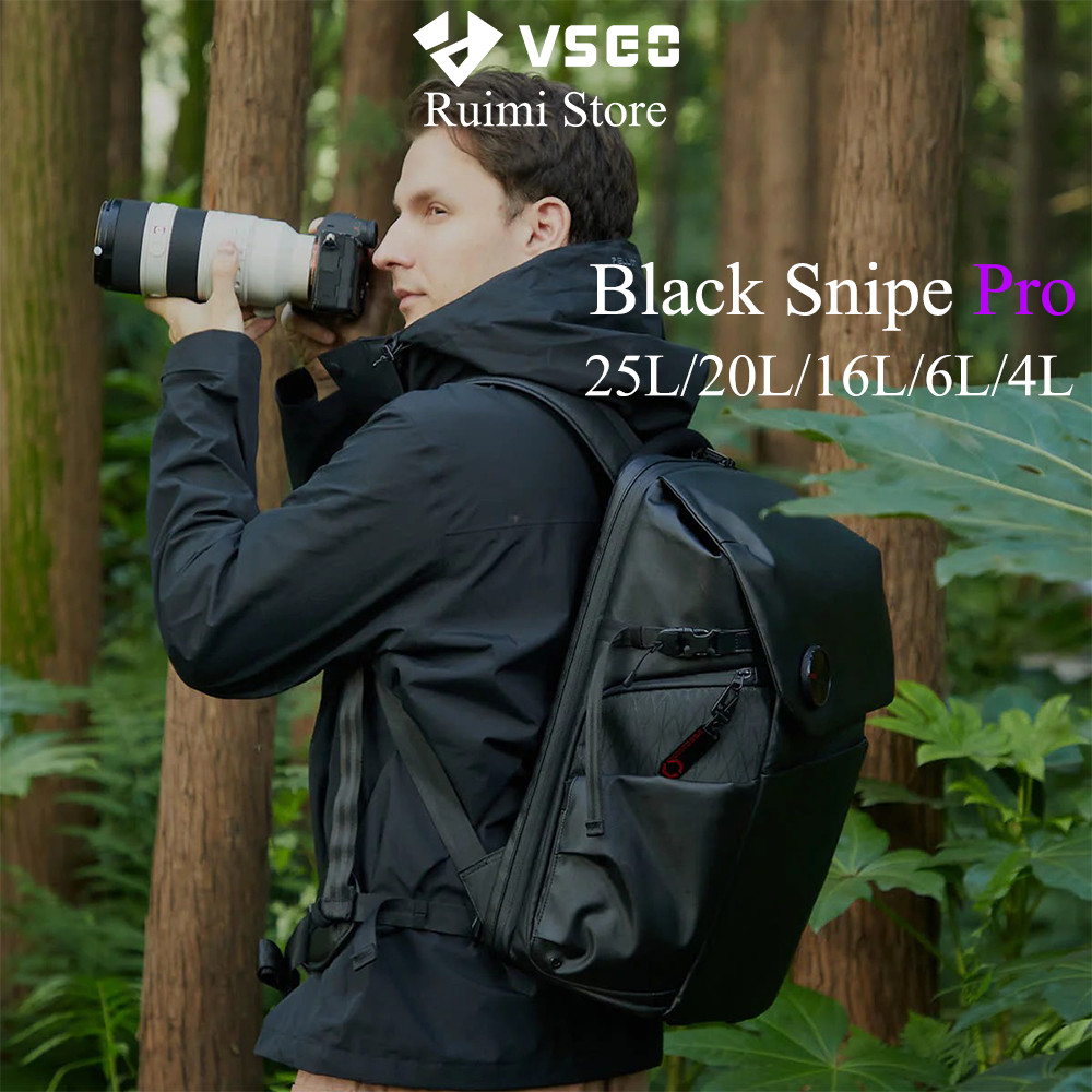 VSGO Black Snipe Pro BackPack Camera Sling Bag 25L/20L/16L/6L/4L V-BP02 V-BP04