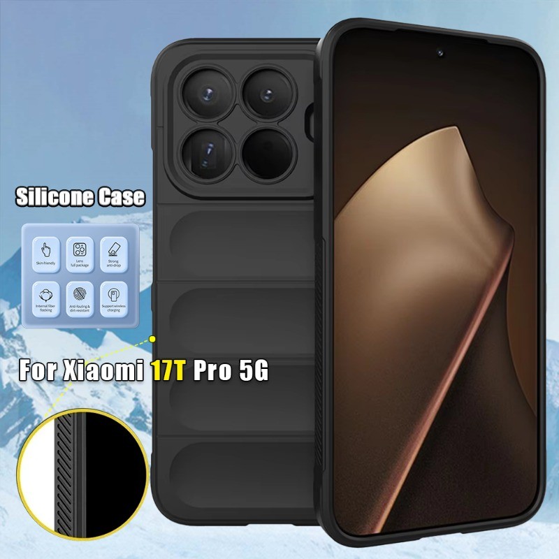 ปลอกสําหรับ Xiaomi 17T 15T 14T Pro Xiaomi17T Xiaomi17TPro 17 T 5Gซิลิโคนกรณีโทรศัพท์อ่อนแฟชั่นสีทึบป้องกันกล้องกันชนกันกระแทกกลับปลอก