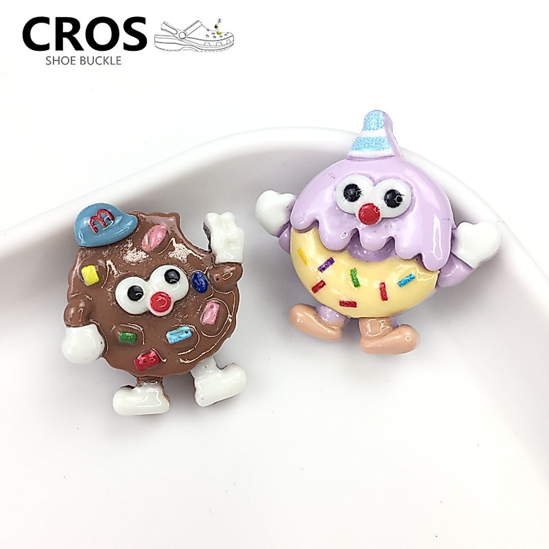 จิ๊บบิท crocs jibbitz เกาหลี รองเท้า Crocs แบบหัวเข็มขัด DIY ลายการ์ตูนดอกไม้