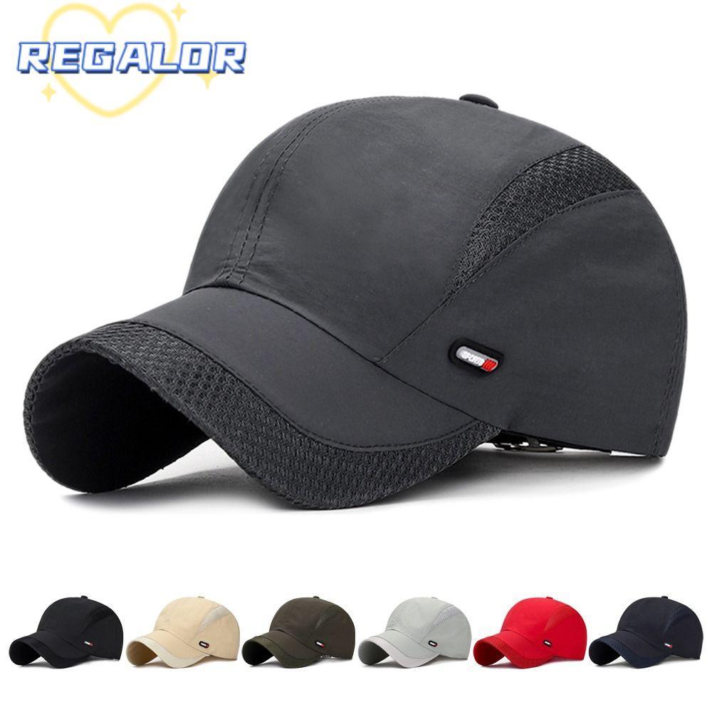 REGALOR0G หมวกเบสบอลปรับพื้นที่กลางแจ้งหมวก Snapback แห้งเร็ว