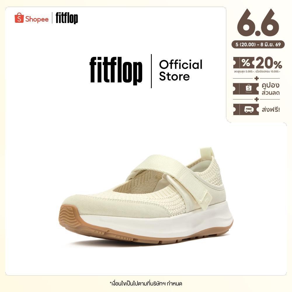 FITFLOP F-MODE FLOW KNIT/SUEDE MJ รองเท้าผ้าใบผู้หญิง รุ่น A0Z-477 สี BEIGE