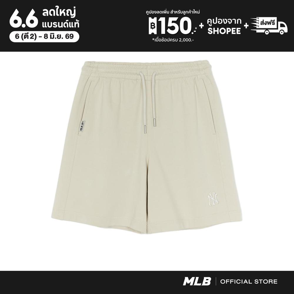 MLB กางเกงขาสั้น ยูนิเซ็กส์ Basic Small Logo 7-Inch Shorts รุ่น 3ASPB0154 50CRD สีครีมเข้ม