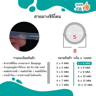 สายยางซิลิโคน ท่อซิลิโคน เกรดอาหาร อุตสาหกรรม วิทยาศาสตร์ คิดราคาต่อ 1 เมตร silicone tube