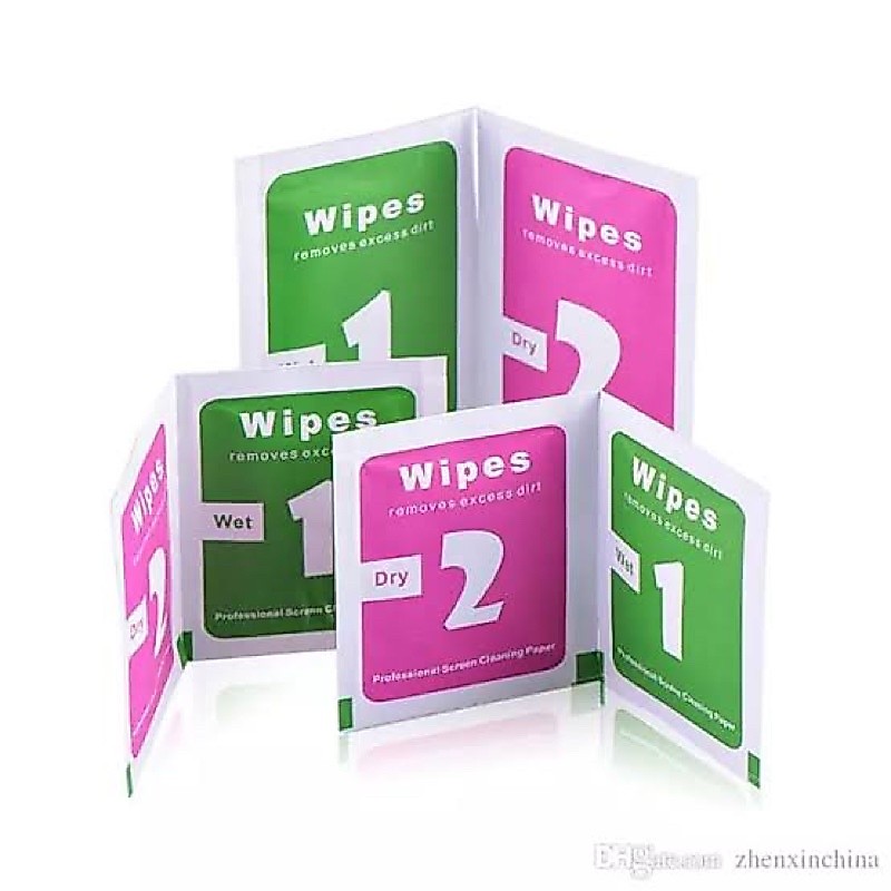 LAYER TISSUE WIPES WET & DRY CELLPHONE & TABLE SCREEN CLEANER