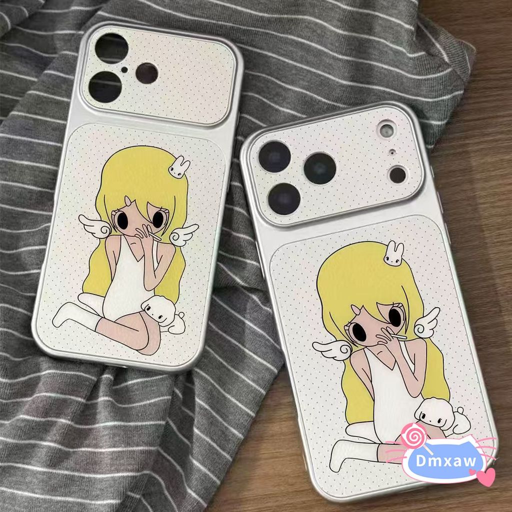 น่ารักสาวแองเจิลเคสโทรศัพท์สําหรับOPPO Reno 16 Pro 15C 15F 15 Pro Max Mini 14F 14 13F 13 12F 12 FS 11F 11 10 9 Pro Plus 5G 4G PUปกหนังตลกPka Pointการ์ตูนปลอกนุ่ม