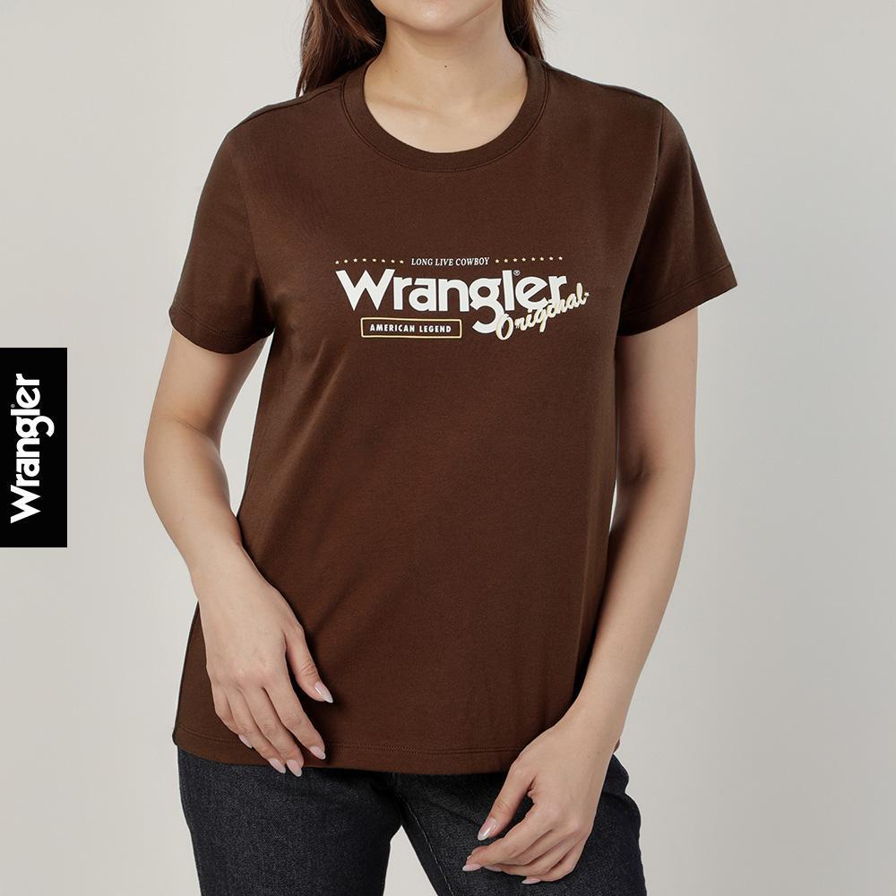 WRANGLER เสื้อยืดแขนสั้นผู้หญิง ทรง Regular รุ่น WR S126WTSSF03 สีขาว