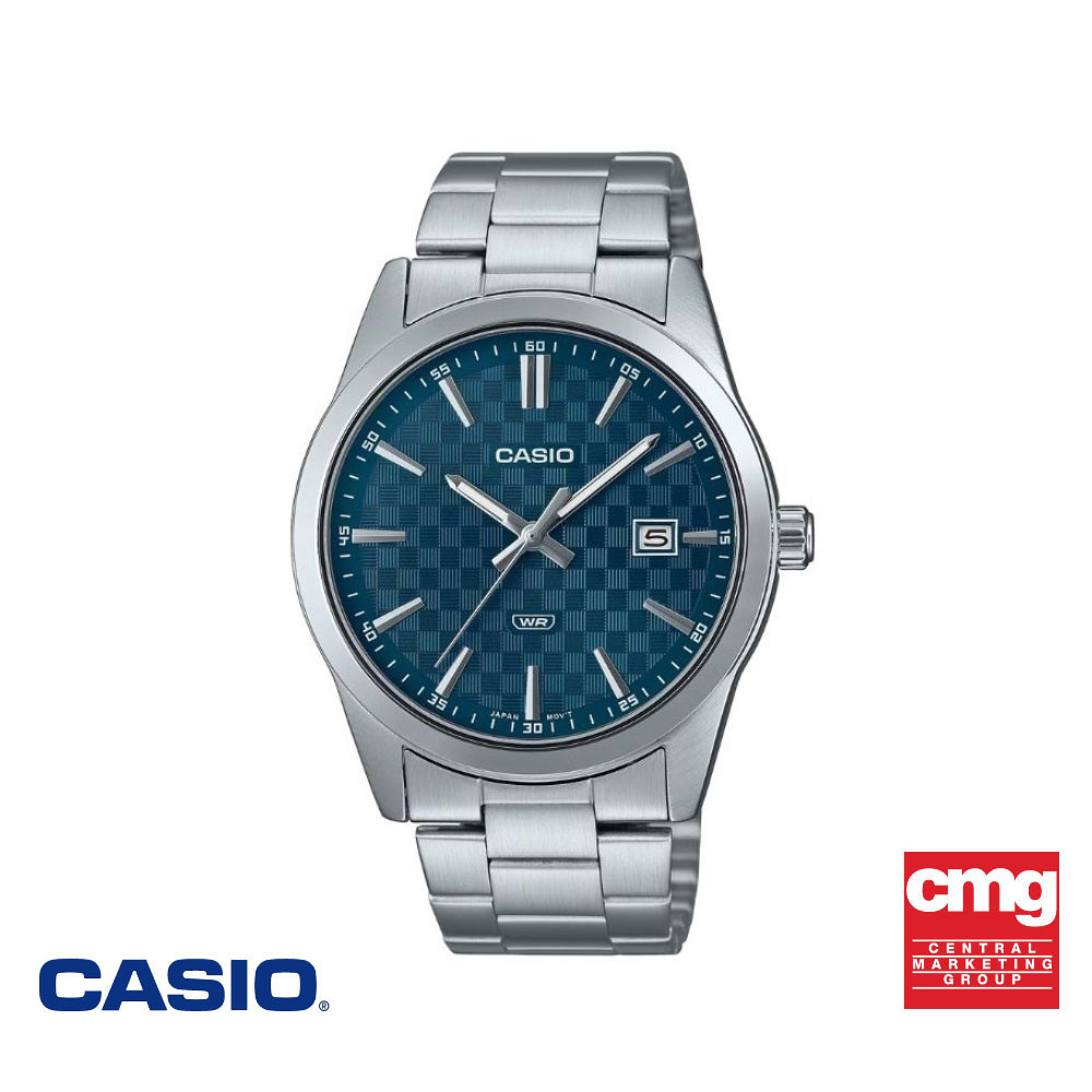 CASIO นาฬิกาข้อมือ CASIO รุ่น MTP-VD03D-2A2UDF วัสดุสเตนเลสสตีล สีน้ำเงิน