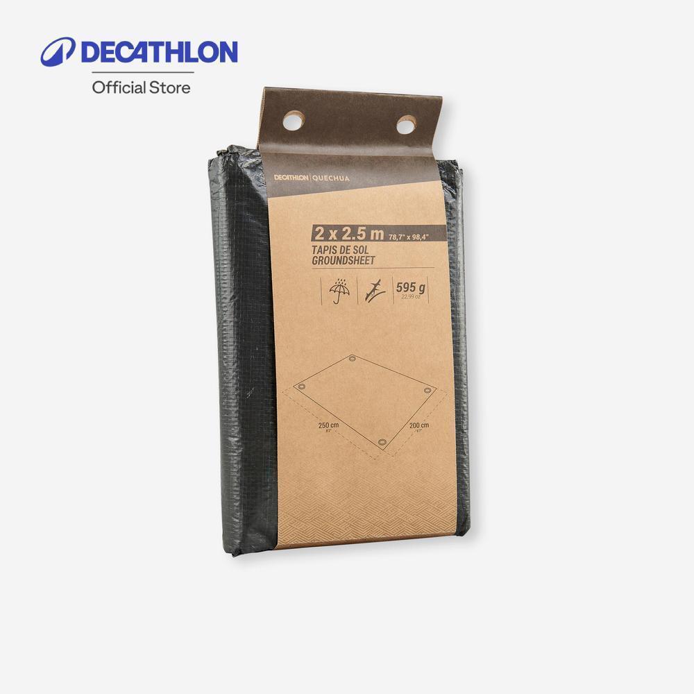 Decathlon Waterproof Floor Mat For Tents And Camping Trips แผ่นปูรองกันน้ำสำหรับเต็นท์และตั้งแคมป์ ขนาด 2X2.5 ม. - Black
