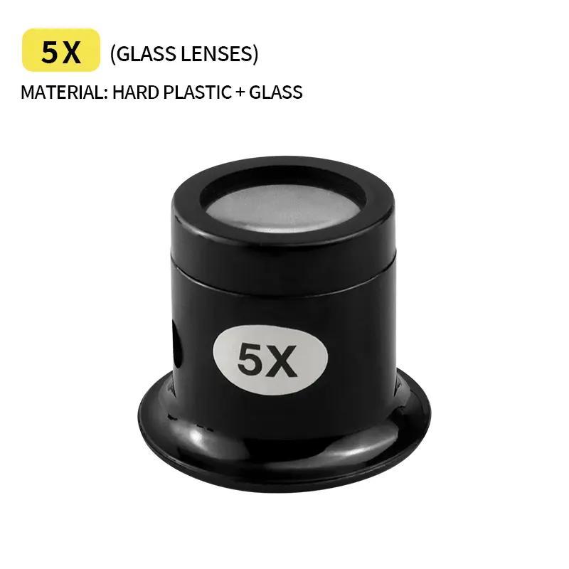 เครื่องมือนาฬิกาแว่นขยาย, แว่นขยายช่างอัญมณี, เลนส์ Loupe ตา, ชุดซ่อม, มีให้เลือก 5X