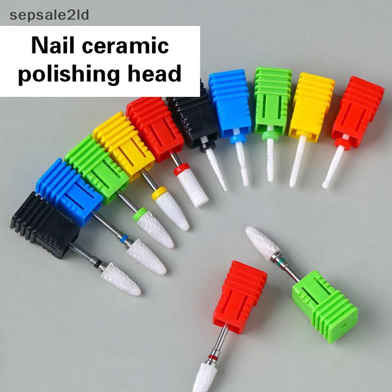(seps) เครื่องตัดกัดเซรามิกเจาะเล็บบิตทําเล็บมือไฟฟ้า Pedicure Mill Bits ไฟล์เครื่องเล็บเครื่องมืออุปกรณ์ (TH)