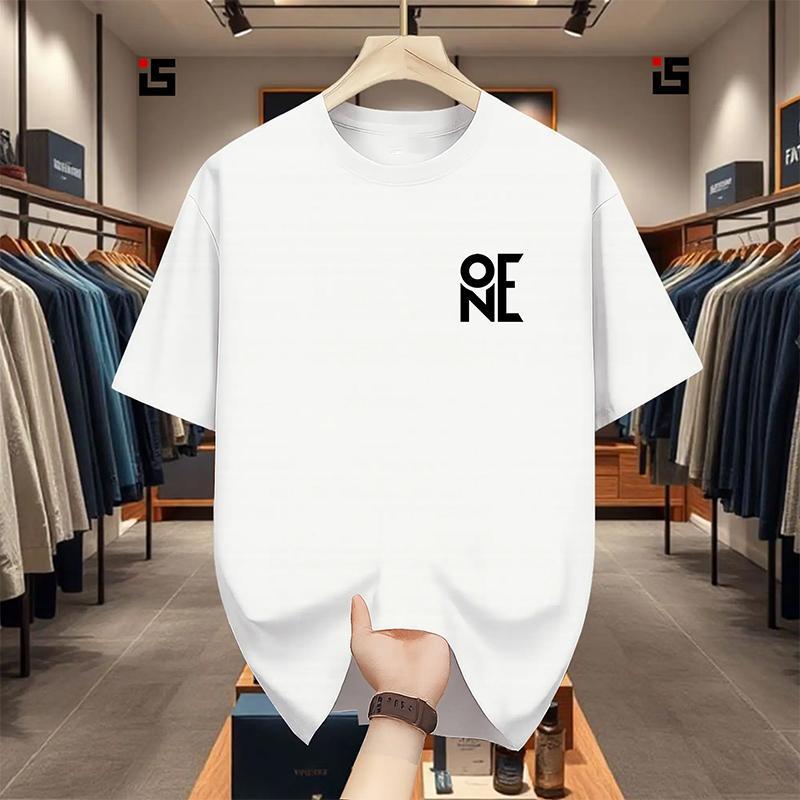 (ผ้าฝ้าย100%) Luvoro 2026 Cotton ย้อนยุค oversize T-shirt เนื้อผ้านุ่มระบายอากาศดี สีดำและสีขาว เสื้อยืดแขนสั้น C3022