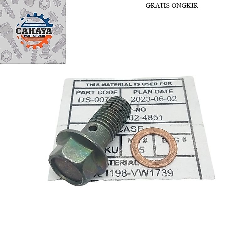 BOLT BRAKE HOSE PLUS BRAKE HOSE BOLT RING UK 14 สําหรับรถจักรยานยนต์ทั้งหมดใหม่