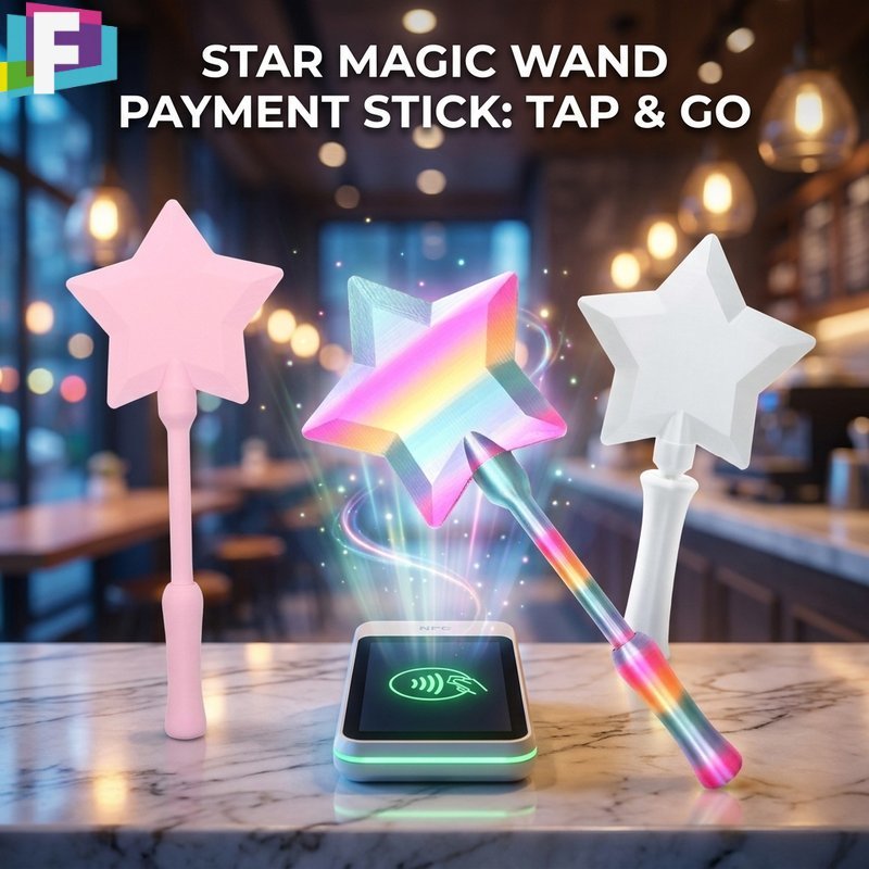 จัดส่งใน24ชม.ไม้กายสิทธิ์จ่ายเงิน พิมพ์3D สำหรับบัตรเครดิต/NFC ยาว36CM Tap To Pay ถอดได้ มีสร้างสรรค