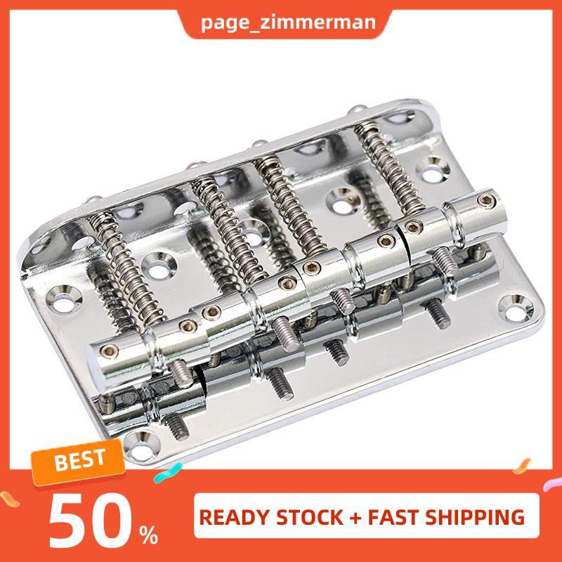 In Stock Hard Tail Fixed Guitar Bridge เข้ากันได้กับ 4 String Jazz หรือ Style Guitar Top Load Chrome