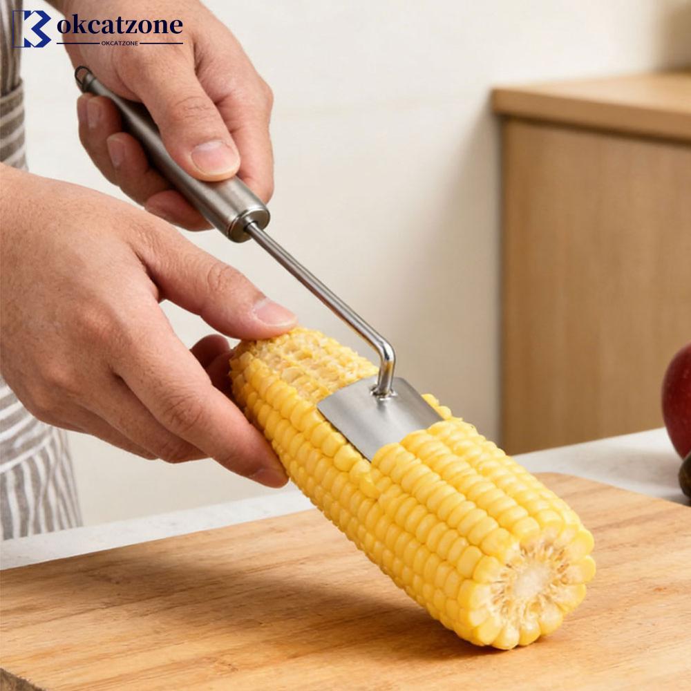 OKCATZONE คู่มือสแตนเลสสตีลข้าวโพด Peeler Fast ประหยัดแรงงาน Anti-Crushing Cery Remover ครัวเรือนครั