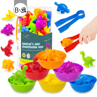 BHQ เกมส์แยกสี Montessori ของเล่นคัดแยกสี การฝึกมือเด็ก ของเล่นเพื่อการศึกษา
