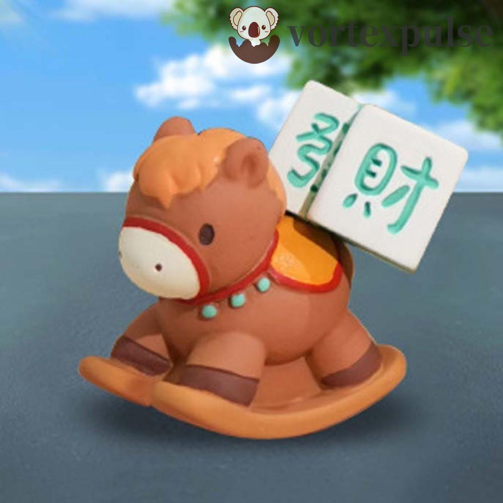 กระแสน้ําวนพัลส์ ราศีม้าตุ๊กตา,การ์ตูนฟอร์จูน2026ม้าปีมิ่งขวัญเครื่องประดับ,รูปปั้นม้าเรซิ่นขนาดเล็กตกแต่งม้าตัวเลขเครื่องประดับตกแต่งสํานักง