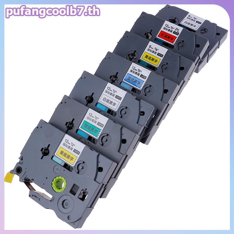PUCOOL 12 มม. 9 มม. TZ-231 PT-E100B D210 เทปฉลากสําหรับเครื่องพิมพ์ Brother P-touch