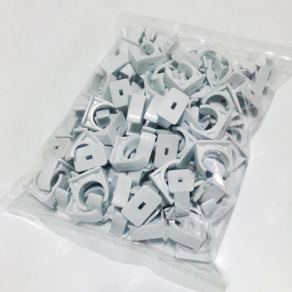 （200 ชิ้น + ราคาขายส่ง）แคล้ม ก้ามปู จับท่อ สีขาว 16มม. 20มม. 200ชิ้น คลิปจับท่อ คลิปก้ามปู ก้ามปู สามารถใช้ยึดติดได้กับ