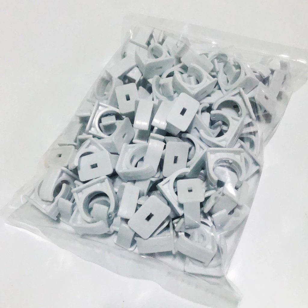 (200 ชิ้น + ราคาขายส่ง)แคล้ม ก้ามปู จับท่อ สีขาว 16มม. 20มม. 200ชิ้น คลิปจับท่อ คลิปก้ามปู ก้ามปู สามารถใช้ยึดติดได้กับ