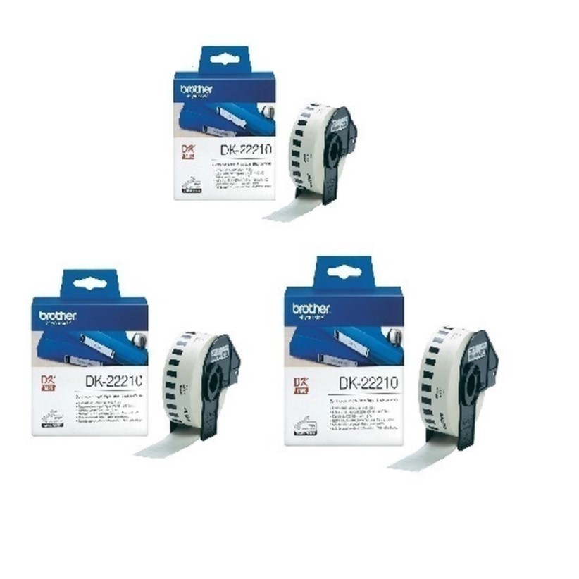 Brother เทปกระดาษต่อเนื่องขนาด รุ่น DK-22210 3 ม้วน