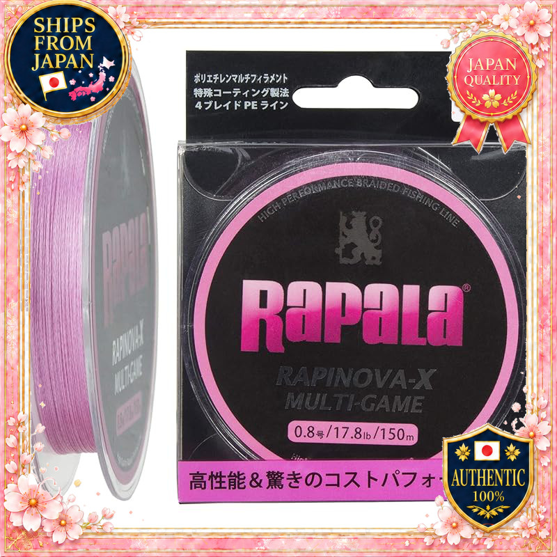 Rapala Rapinova X Multi Game PE Line 150m 4-Strand