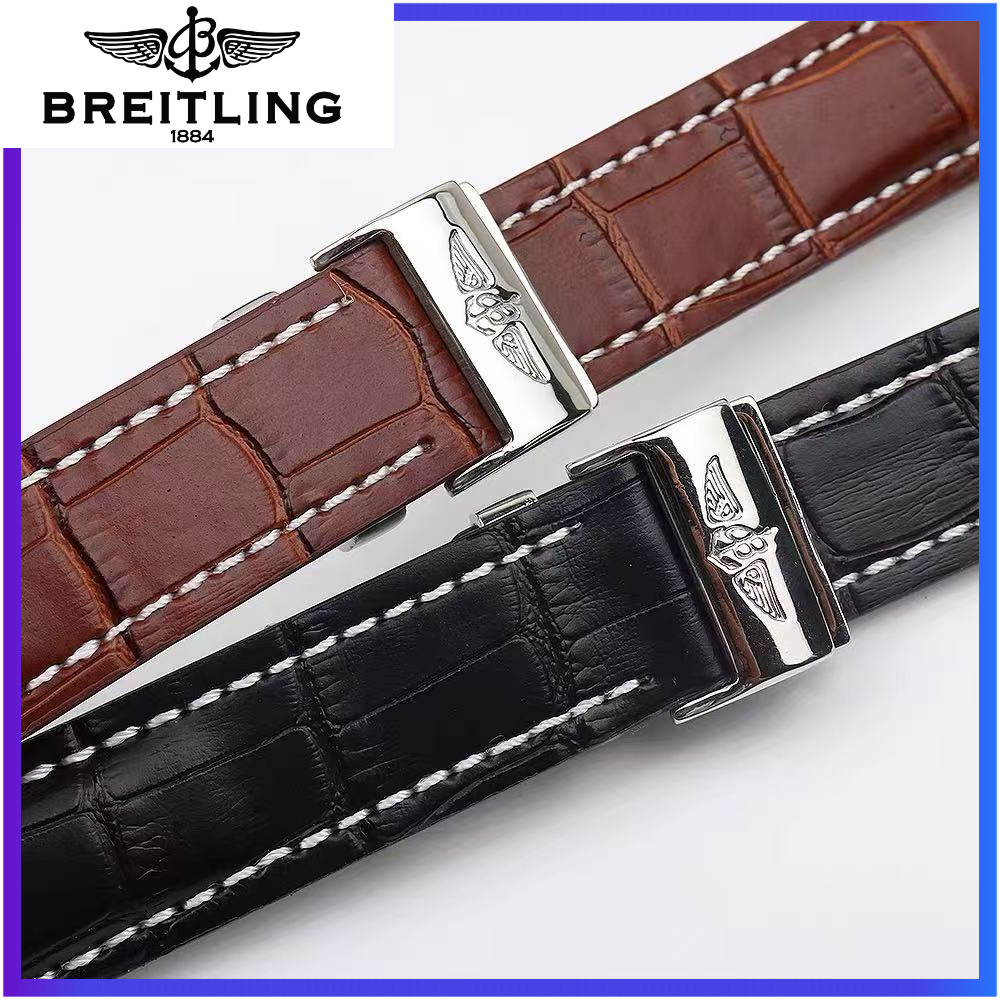 สายหนังทดแทน Breitling – กันน้ํา, ทนต่อการสึกหรอ – เหมาะกับ Navitimer, Avenger, Superocean – 22 มม. 24 มม.